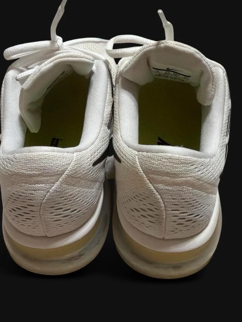 Nike White and Black Air Max Women’s Running Sneakers